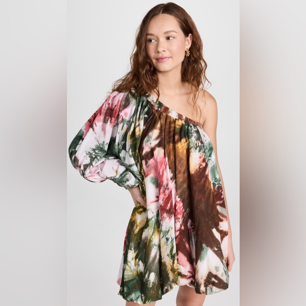 BUSAYO Tie-Dye Off-Shoulder Dress